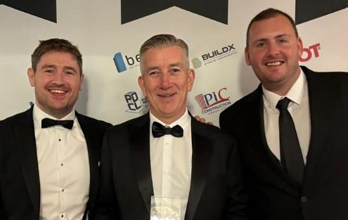 Liam Markey, Michael Bailey and Steve Ward with the INCA awards.